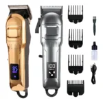 Máquina De Cortar Cabelo Profissional Sem Fio Com Visor Led Lâmina De Titânio (Máquina de cortar cabelo)