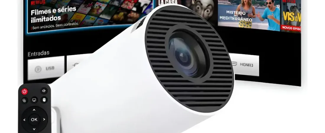 Projetor Portátil 4k Hd Android 11.0 Smart Wifi 5g Bluetooth (Mini projetor portátil)